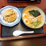 にんたまラーメン - にんたま味噌、チャーハンセット@940円