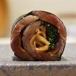 寿司赤酢・望月 - ☆〆鯖芽葱＆ガリ巻き(#^.^#)☆