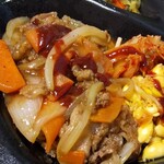 ほっともっと - カルビ焼き肉弁当 おかず アップ