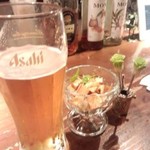 cafe-ter@ - ビール＆自家製スモークチーズ