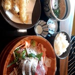 Oshokuji Dokoro Yamani - 刺身天婦羅午餐