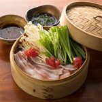 串揚げ 和が家 - 三元豚の蒸籠蒸し (コース料理メイン)