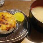 Nihonshu Bar Ginzo - 味噌焼きおにぎり＆味噌汁