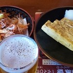 1657828 - 海老のから揚げ・出し巻き卵・ビール