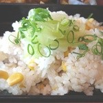 花・笑家 - 日替わり：コーンの炊き込みご飯