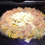 吉兆 - 明太コーンもんじゃにチーズトッピング