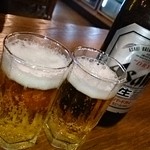 炭火焼肉スーパーホルモン - 瓶ビール(大瓶)￥500