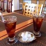 花ホタル - 食後のアイスコーヒー。