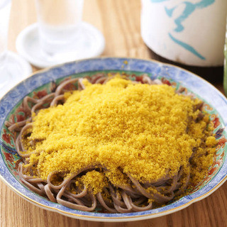 こだわりの料理【からすみ蕎麦】