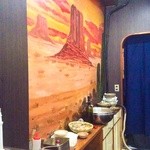 キャラバン - ウエスタンで開拓者精神な壁画