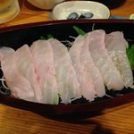 串あげひよこ - 釣りたて魚の刺身。