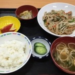 盛印盛岡青果食堂 - 盛印盛岡青果食堂　 ホルモン炒め定食　500円　2014年10月