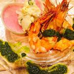 34809648 - 海老のバジルソースかけ