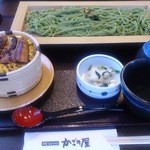 かごの屋 - 鰻せいろと茶そばセット\1,380円