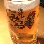黒毛和牛一頭買い焼肉 道頓堀みつる - ビールで乾杯