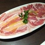 プロント - パルマ産ホエー豚の生ハム切り落としとパンチェッタ 520円。同店イチオシの人気商品。質もさることながら、ボリューム感もマンテンです(*´-｀*) 