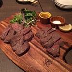 54714368 - 厚切り牛タンの柔らかステーキ、あいち牛 ランプ肉ステーキ