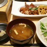 五穀 - 鶏と野菜の健康黒酢あんかけ定食