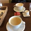 Jikabaisen Coffee Ryokan - カフェラテとエスプレッソ（手前）