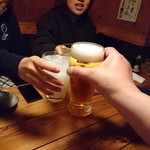 鶏自慢くっく - 先ずは乾杯