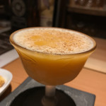 やさいのShot BAR あぐりこ - 立川産 烏骨鶏の卵のカクテル。