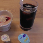 遊晞 - ランチセットのデザートとアイスコーヒー