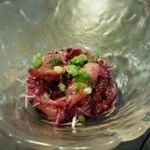 白髪葱とタテガミの梅肉和え