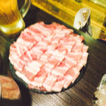 肉 穂高 - 鍋に入る沢山のお肉