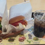 モスバーガー - テリヤキバーガー 360円
            モスチーズバーガー 400円
            コーラ Mサイズ 240円