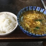 赤のれん - 料理写真:カレーラーメン&めし