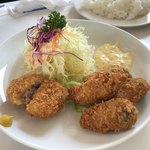 Restaurant Ishigami no Oka - Aランチ：三陸産カキフライとまやと豚ミルフィーユカツセット