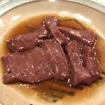 味道園 - 生でいけそうなレバー！焼いて食べましたよ(^^)