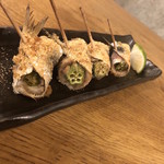 器酒亭 - イワシとオクラのパン粉焼き