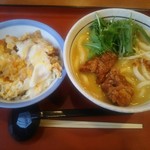 山田うどん - から揚げカレー490円 ミニかき揚げ丼 320円