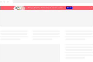 Offer a Valentine’s Day Gift Card using a Sticky Bar