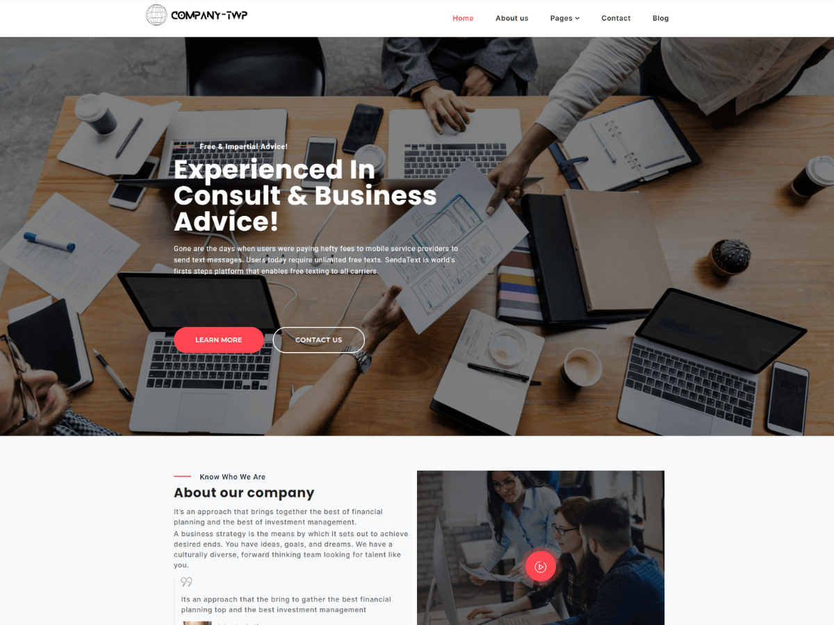 Business Company Elementor Free Theme