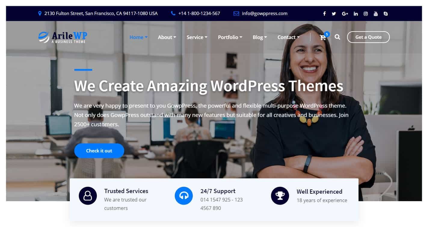 Slider Style 2 with Company Info Area