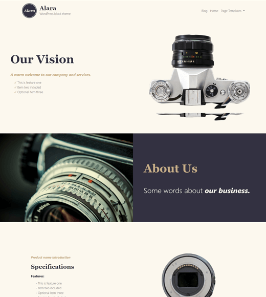 Alara WordPress Block Themes