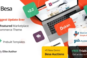 Besa v2.2.10 – Elementor Marketplace WooCommerce 主题