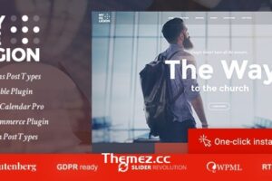 My Religion v1.3.9 – 具有活动、讲道和捐赠功能的专用教堂 WordPress 主题