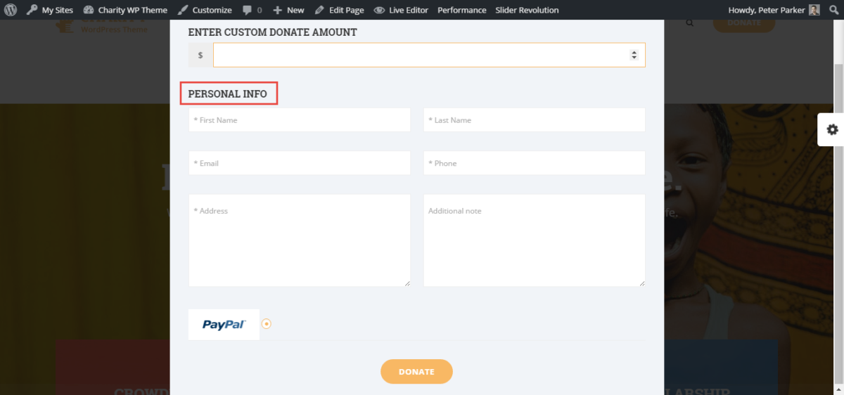 Install and Set up the FundPress plugin 24 lightboxisyesfontend