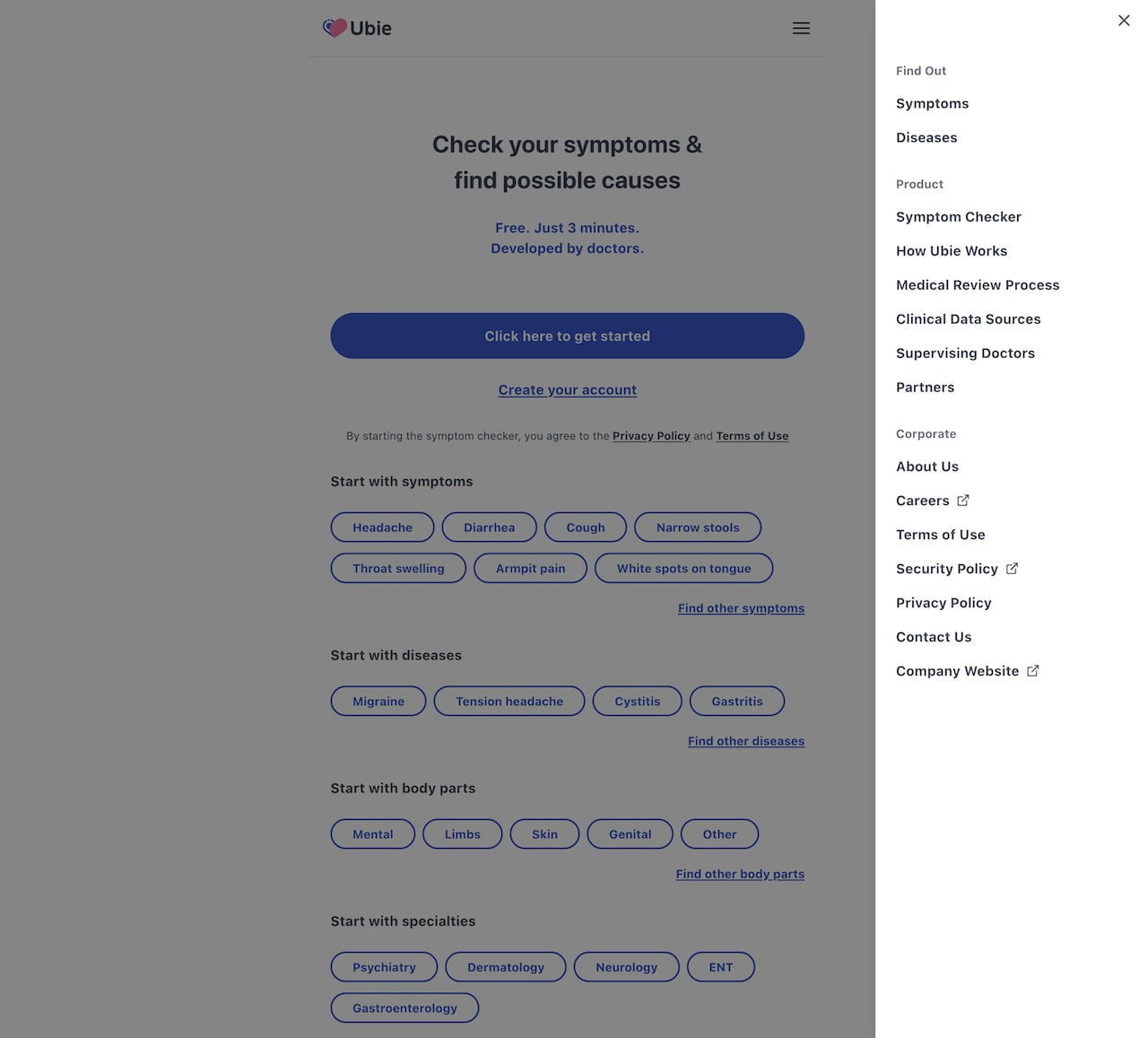 Ubie - Your AI-Powered Healthcare Guide