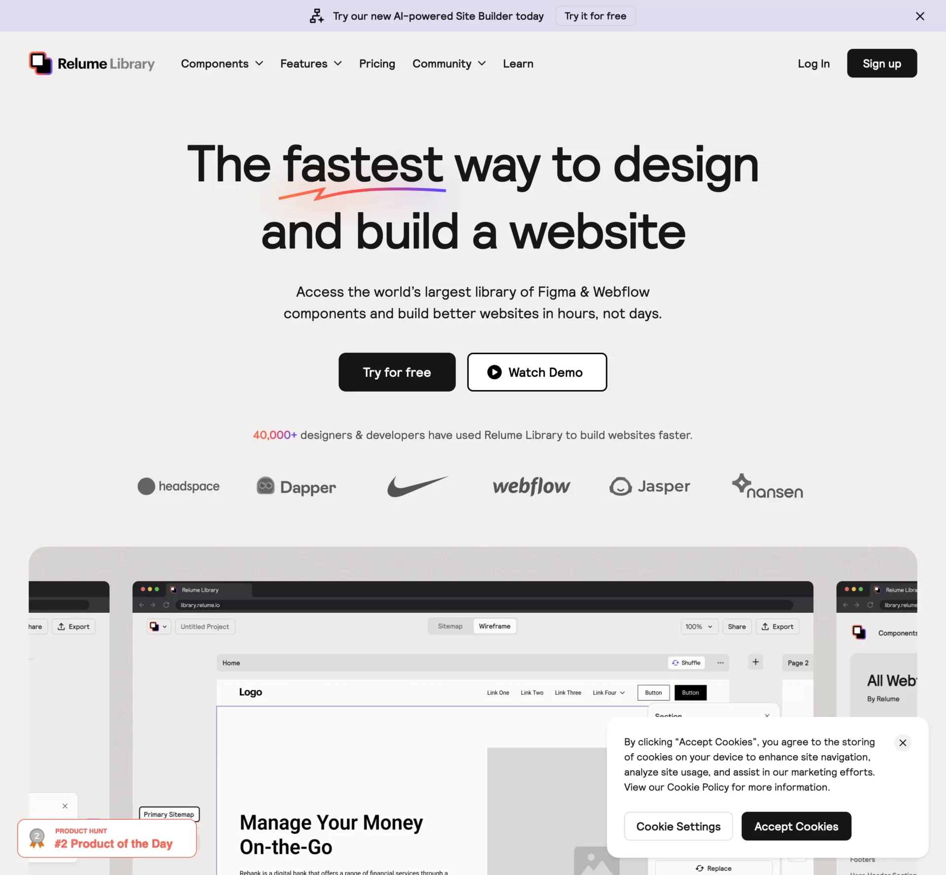 Relume Library-the world’s largest library of Figma and Webflow components