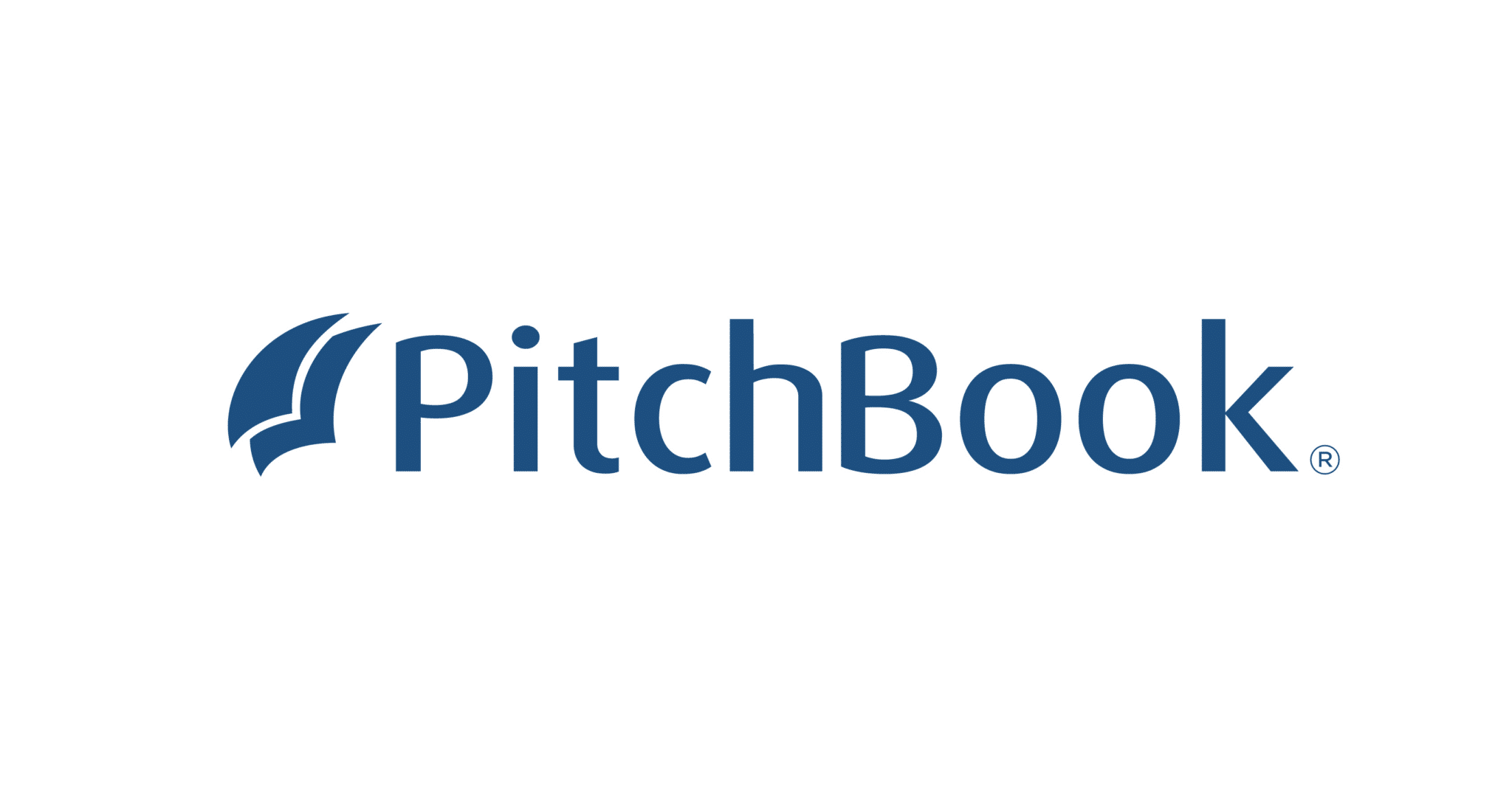 PitchBook logo featuring a stylized open book icon and the word "PitchBook" in blue text.