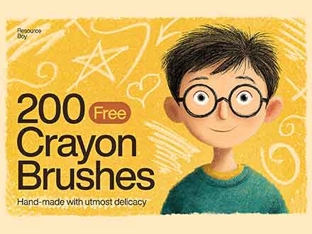 Crayon Photoshop Brushes