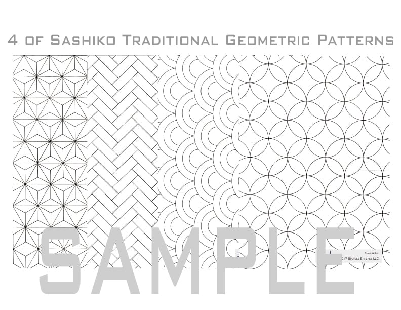 Sashiko Pattern Preprinted 2