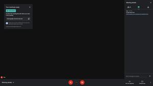 Screenshot of Google Meet Dark