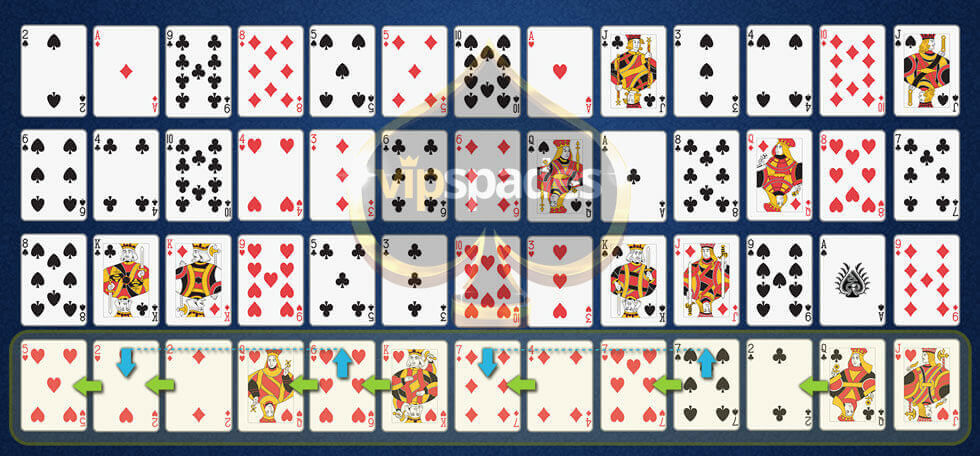 Accordion Solitaire set up
