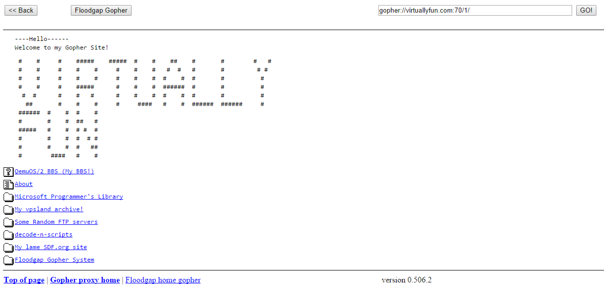 virtuallyfun gopher