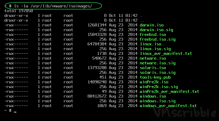 vmtools-esxi-command